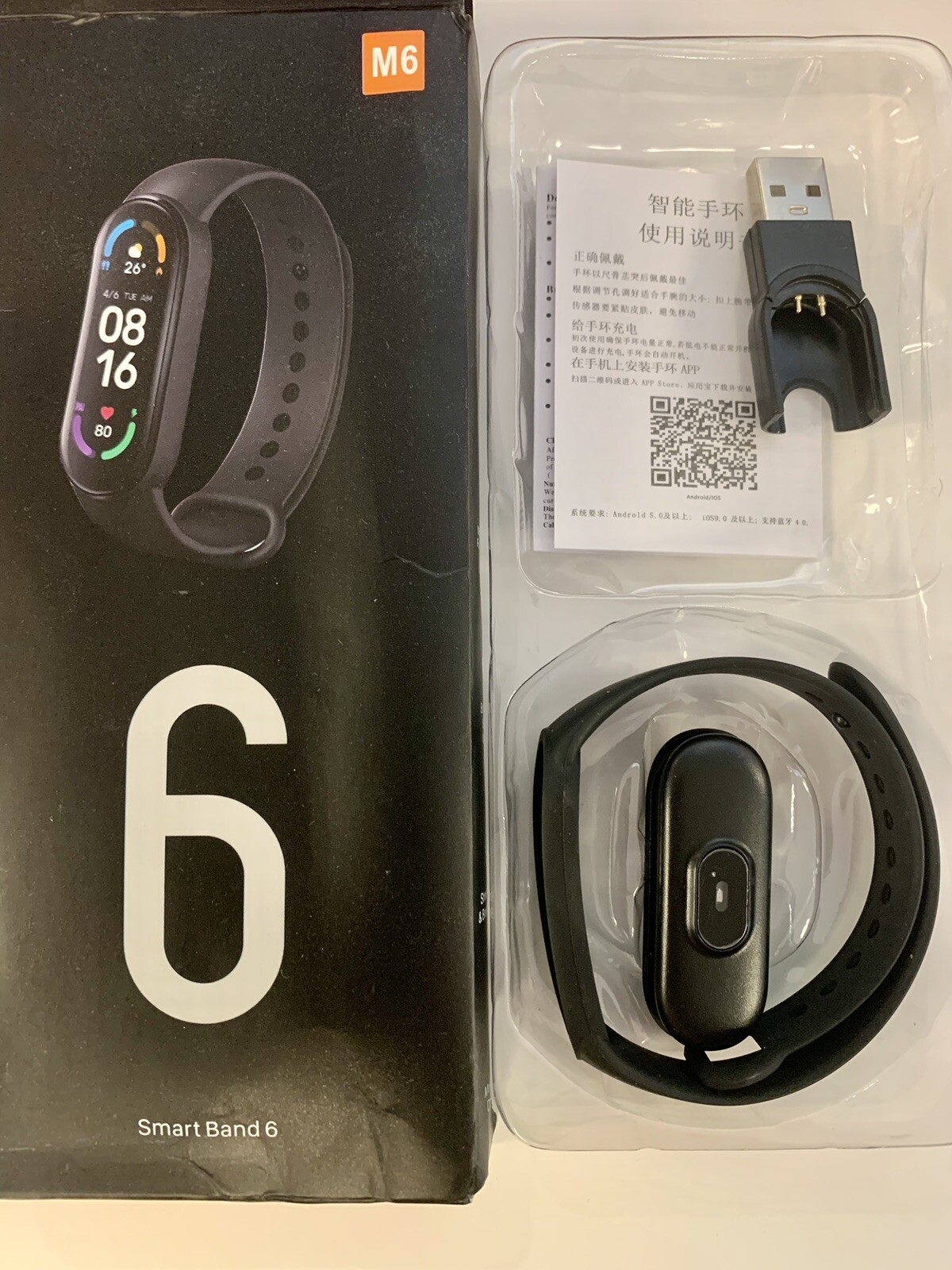 Smart Watch Band 6 – Black, Ship From California