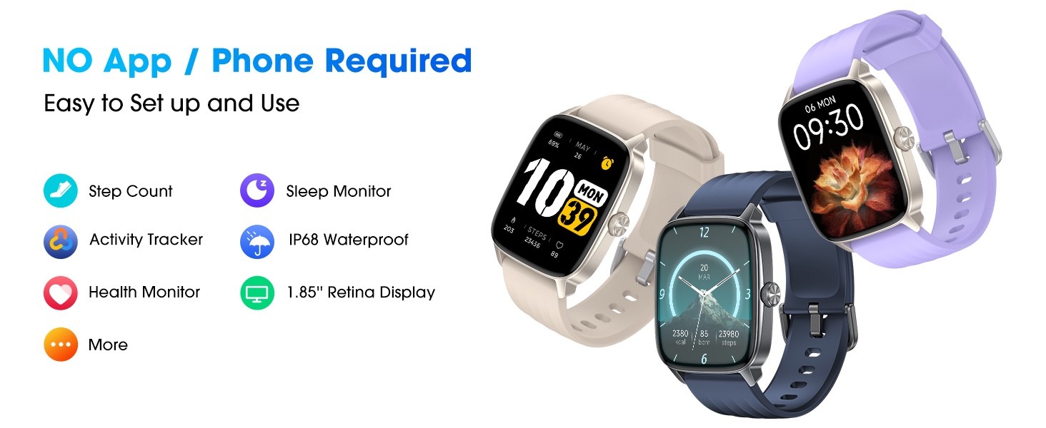 GTX Pro Pedometer Watch No APP/Phone Required, Waterproof Fitness Tracker