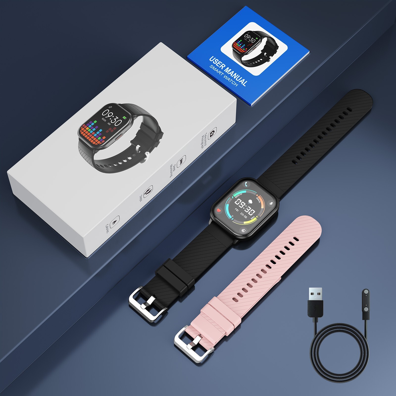 AUOSHI Smart Watch for Android & iPhone (Bluetooth Answer/Make Calls), 2.01 Inch