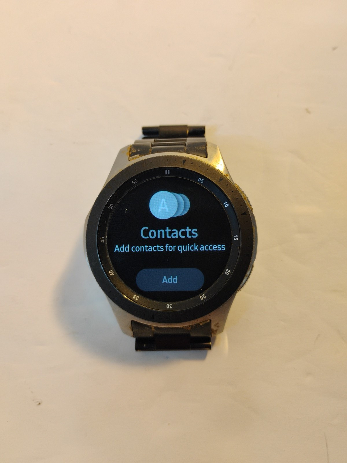 SAMSUNG GALAXY SM-R805U Smart Watch w/ Charging Station (2) Bands WORKING!!!