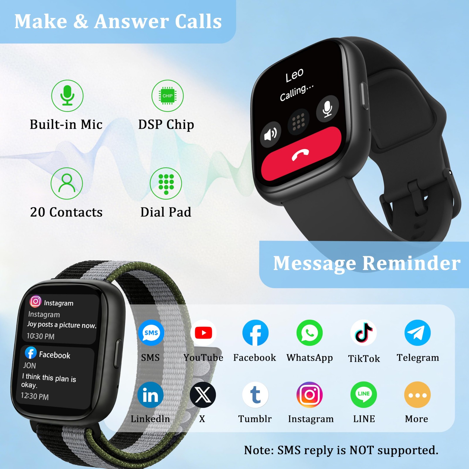 for Men, 2026 Upgrade [2 Bands, 44mm case], 1.83″ Fitness Tracker Alexa Built…