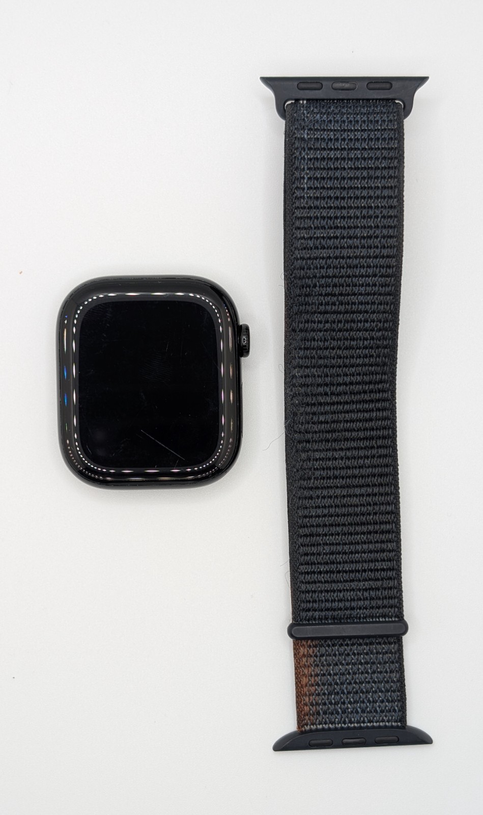 Apple Watch Series 10 / 46 mm GPS Jet Black / Ink Sport Loop Band (Good). ~KH0~