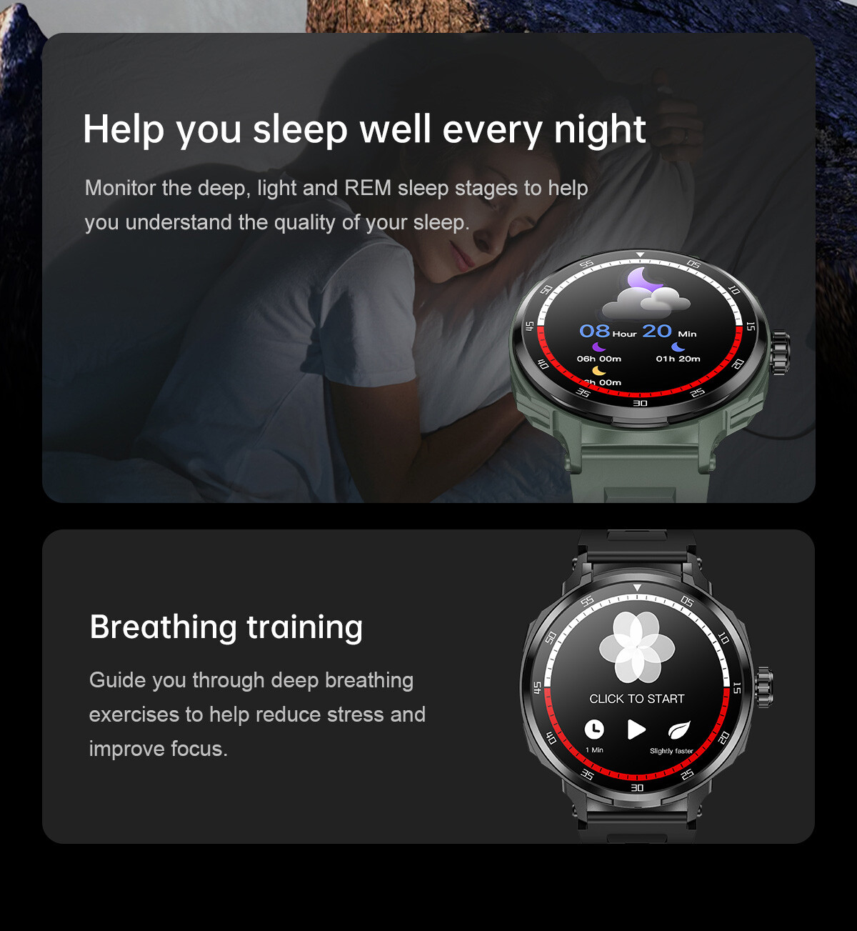 Smart Watch with Earbuds Touch Screen Sports Fitness Tracker for Men Women