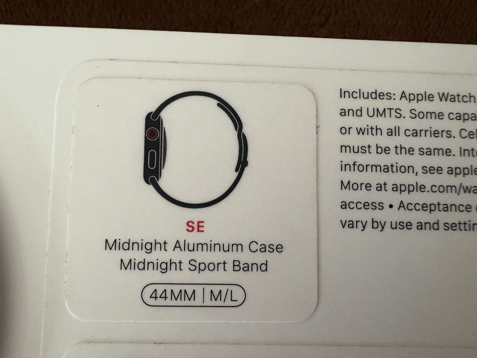 Apple Watch SE (2nd Gen) 44mm Midnight Aluminum Case With Midnight Sport Band