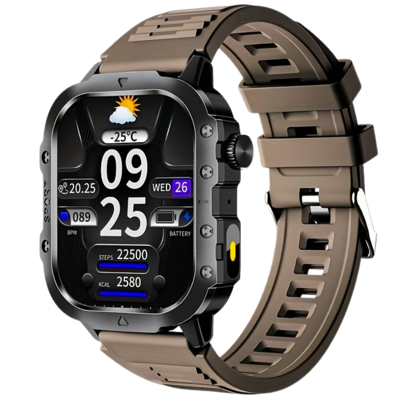 🔥 Military Smart Watch Men Android Rugged Tactical Fitness Tracker LED Flash Br