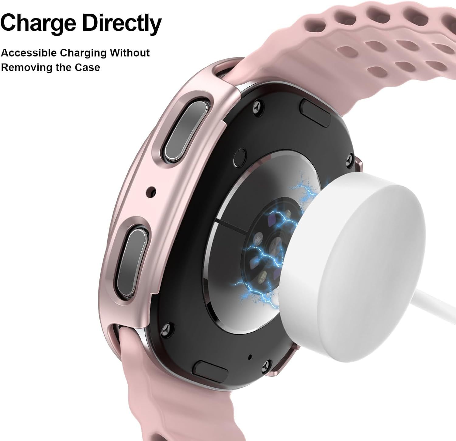 6+6 Pack Full Coverage Tempered Glass & Hard PC Case for Galaxy Watch 8 44mm