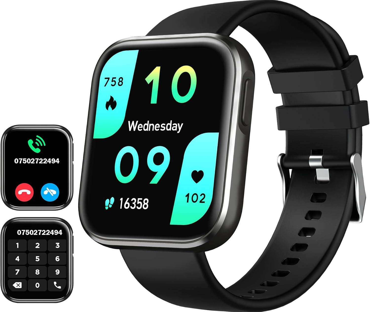 Smart Watch Answer/Make Calls for Men Women 1.96″ Fitness Tracker Watch Sports
