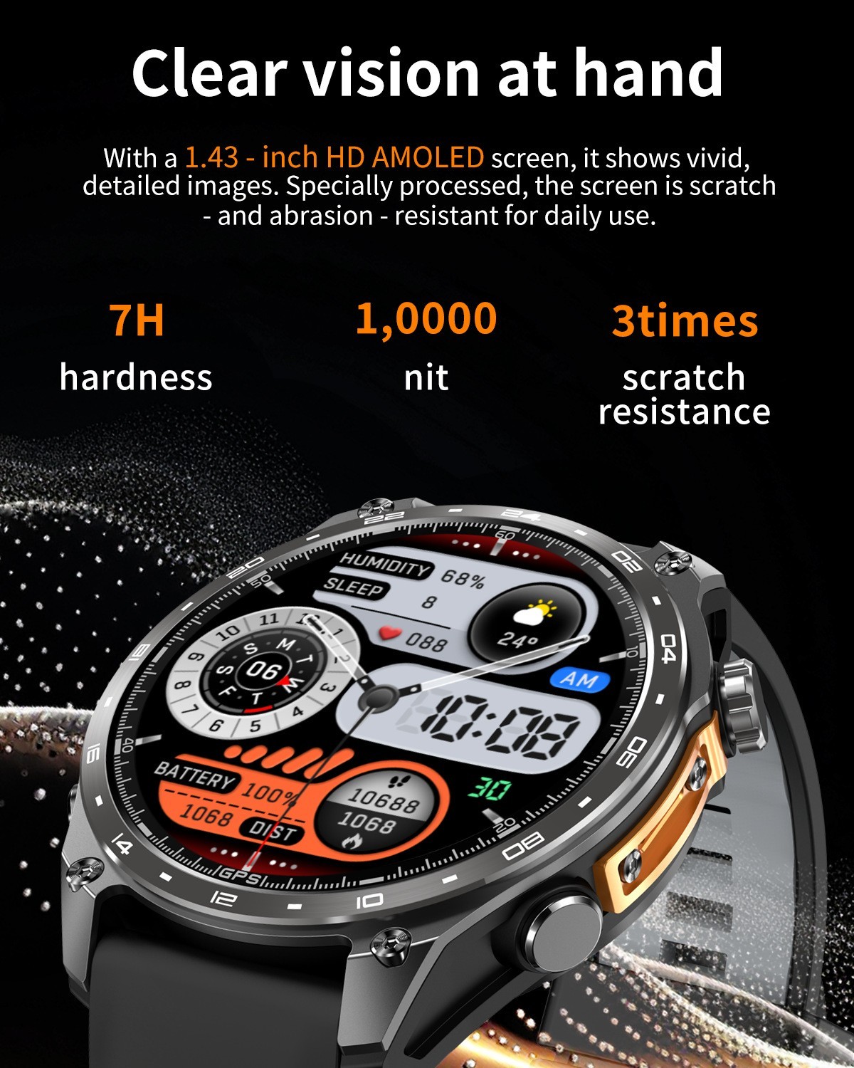 HD300 PRO Sport GPS Waterproof Heart rate Health Monitoring Bluetooth Calling