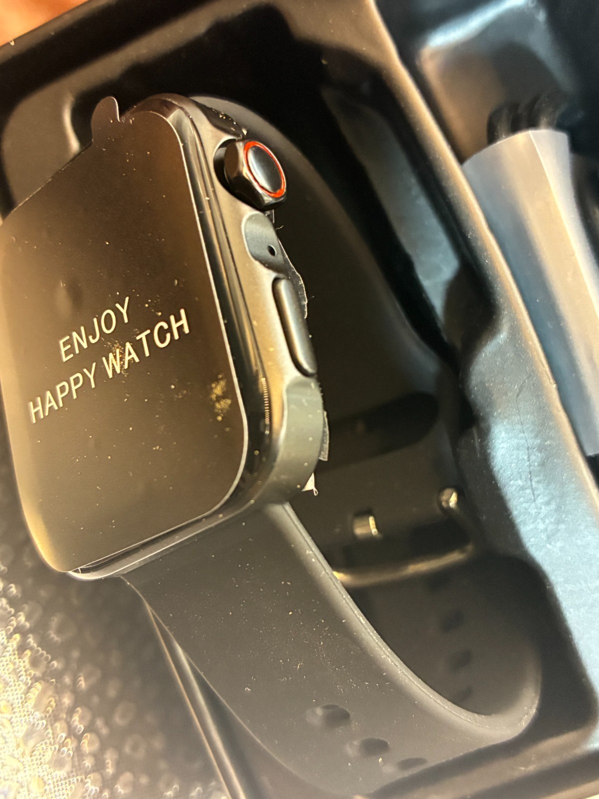 Happy Watch Black Smart Watch Sleep Monitor and Heart Rate Monitoring 1.81″ LCD