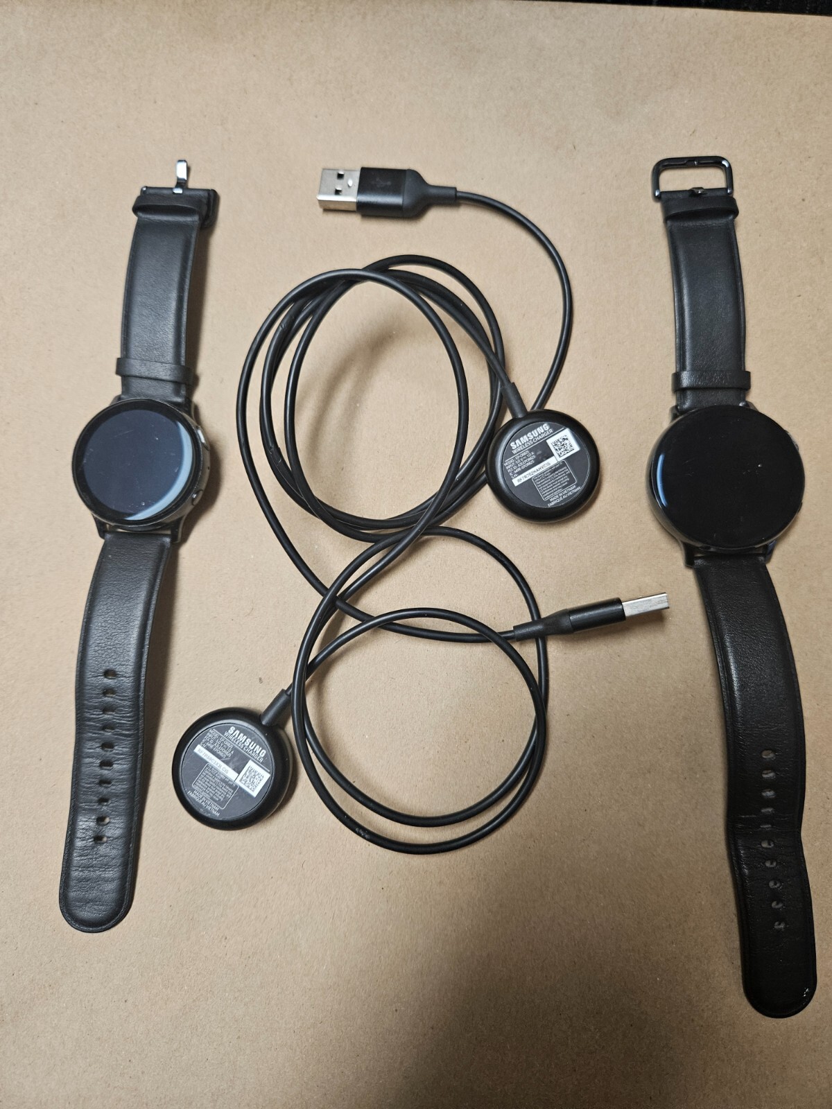 Samsung Galaxy Watch Active 2 SM-R835 44mm Stainless Steel Case with Leather…