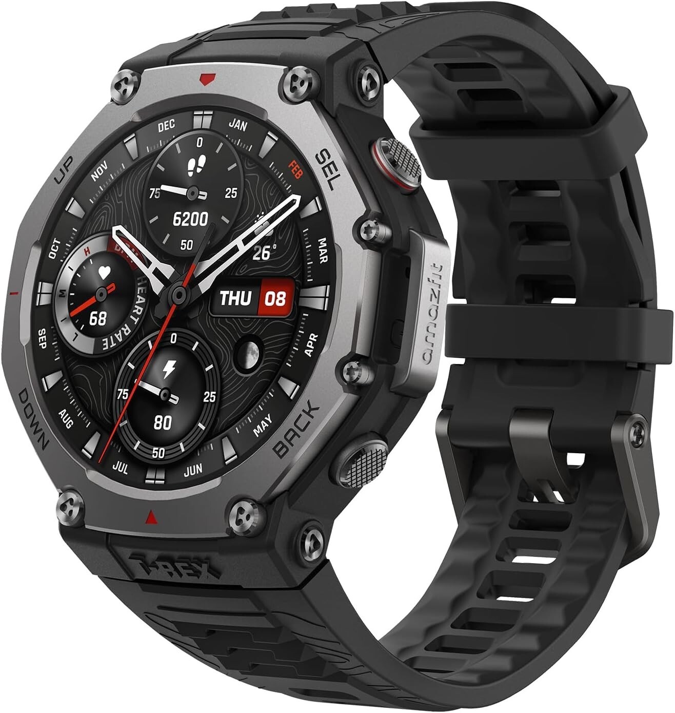 Amazfit T-Rex 3 48.5mm Fitness Smart Watch w/ Voice Control (Onyx)