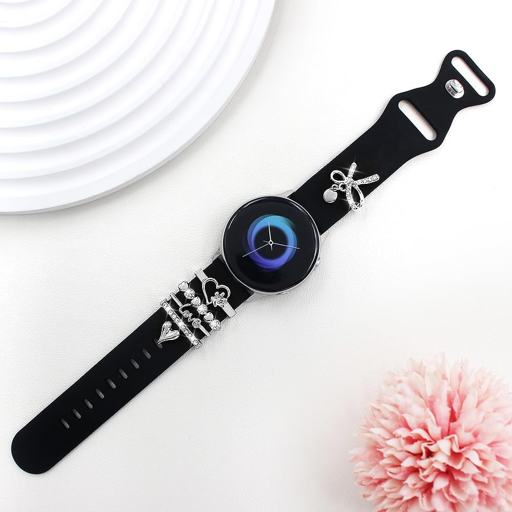 Silicone Band for Samsung Galaxy Watch 7/6/5/4 40/44mm with Charms
