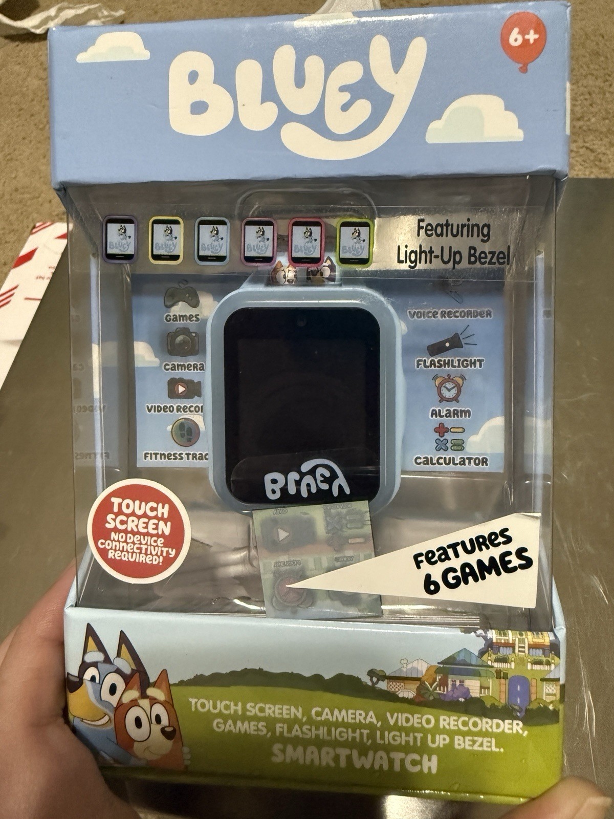 Bluey Touchscreen Kids’ Smart Watch w/ Silicone Strap Multifunction & 6 Games