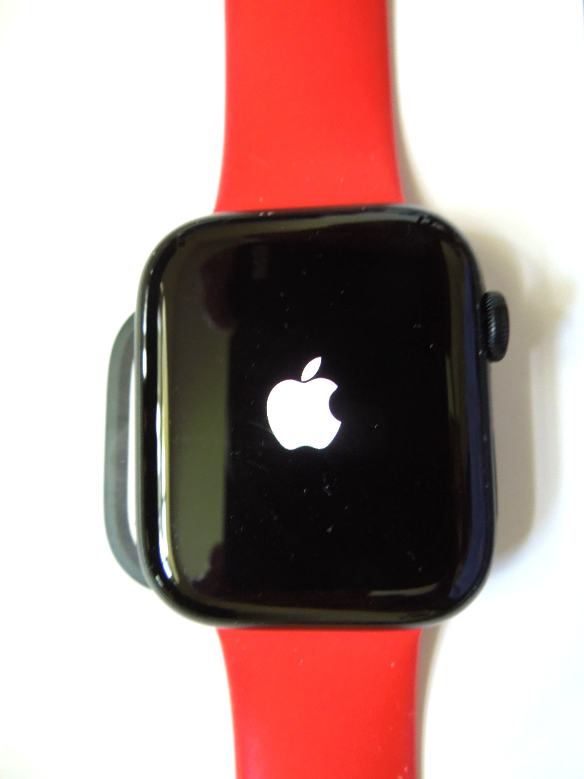 Apple Watch Series 7 45mm Black Aluminum Case with Red Sport Band (GPS)