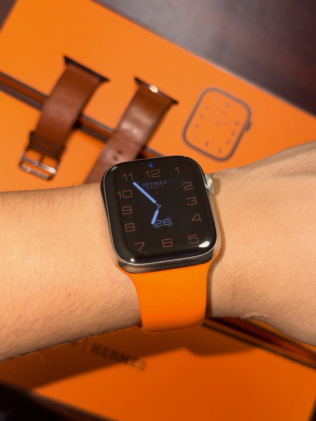 Apple Watch Hermes Series 8 GPS + Cellular, 45mm Silver Stainless Steel Case