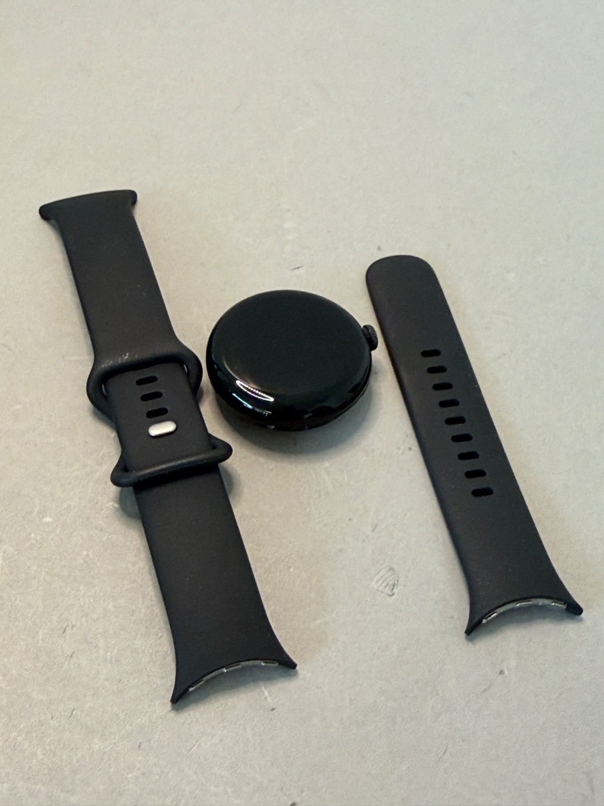 Google Pixel Watch 1st Gen. LTE Unlocked Black Case w/ Obsidian Active Band