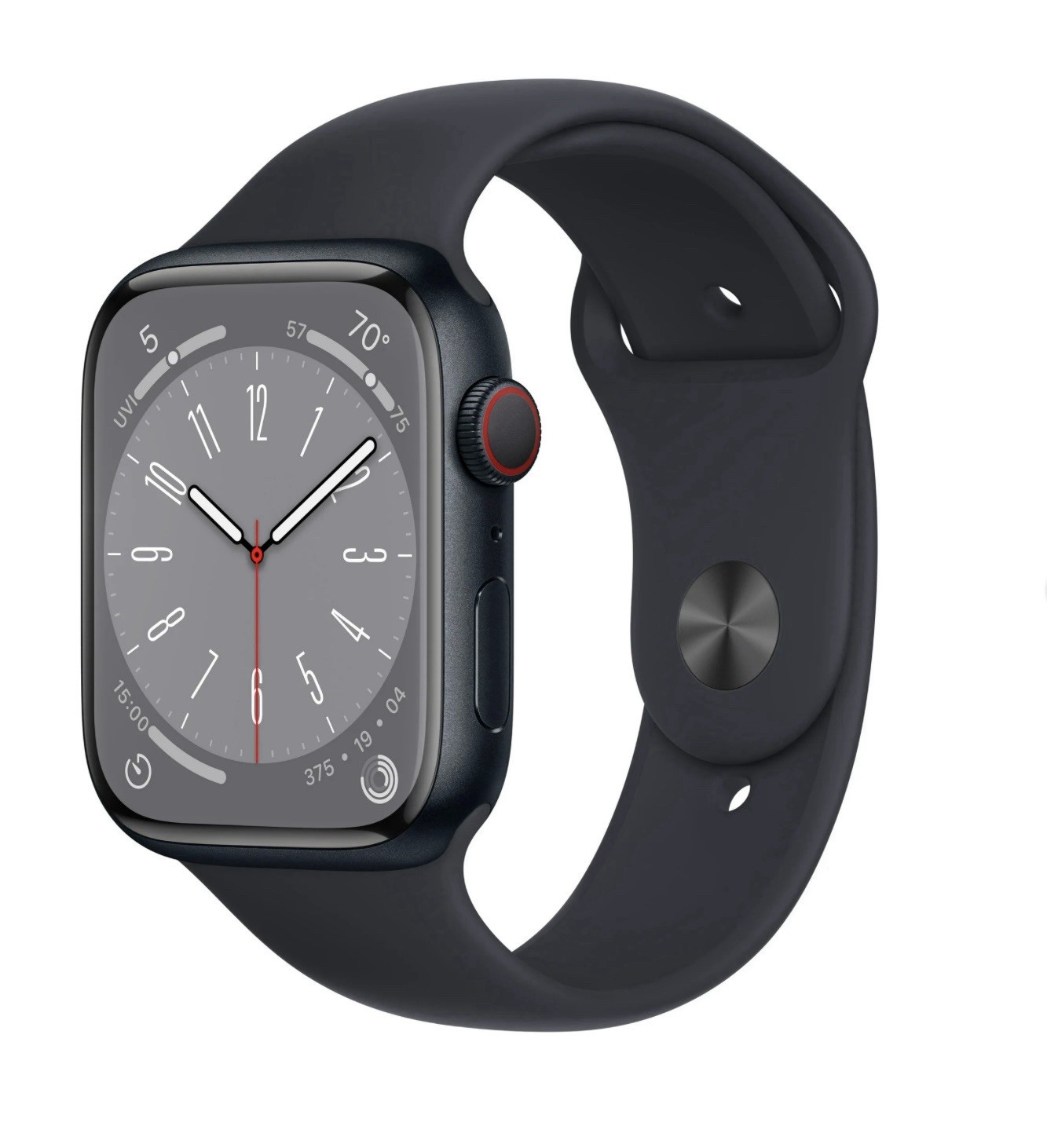 Apple Watch Series 8 45mm Cellular A2774 Midnight Aluminum w/ Sport Band M/L