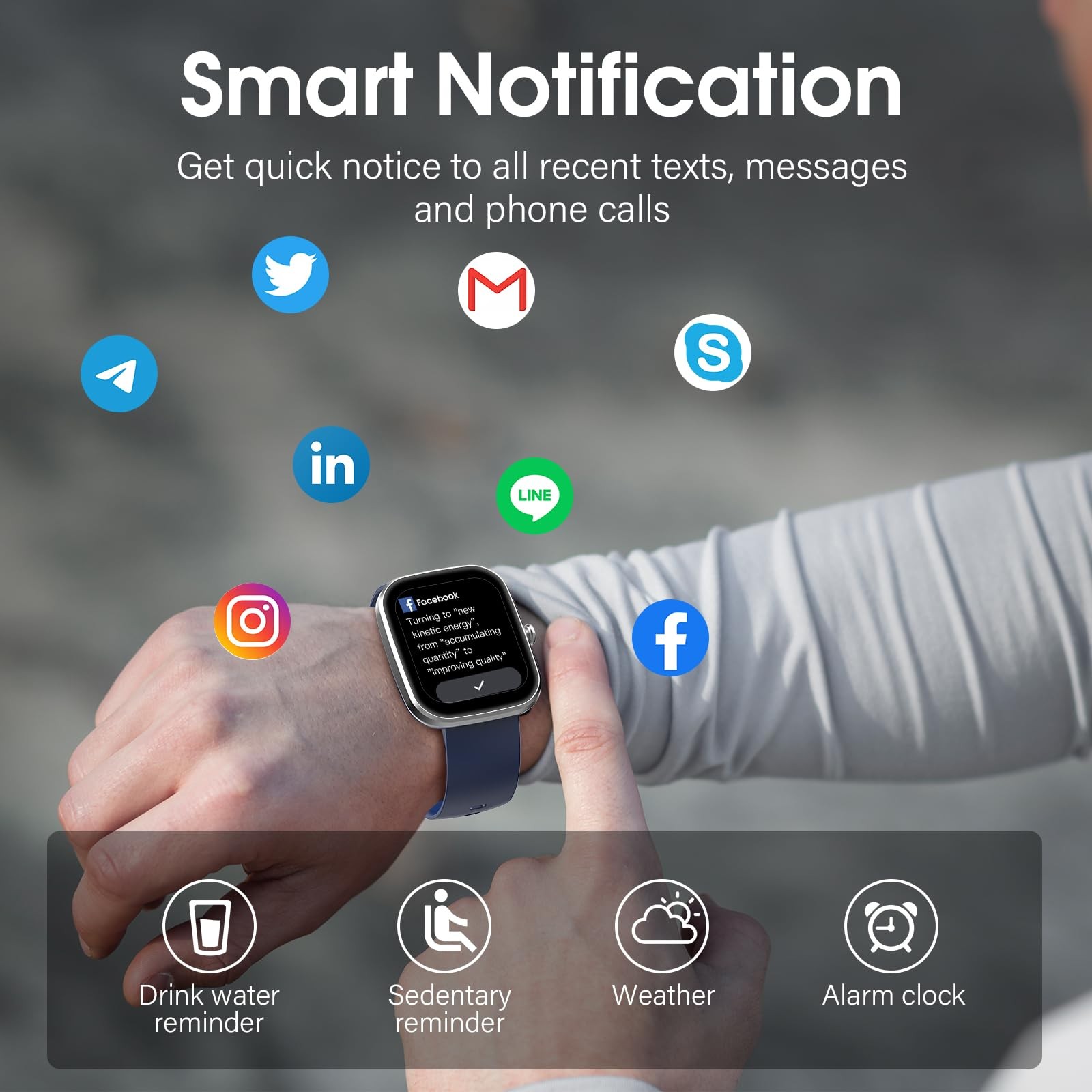 Smart Watch for Men Women(Answer/Make Call), 1.91″ HD Screen Smartwatch Heart…