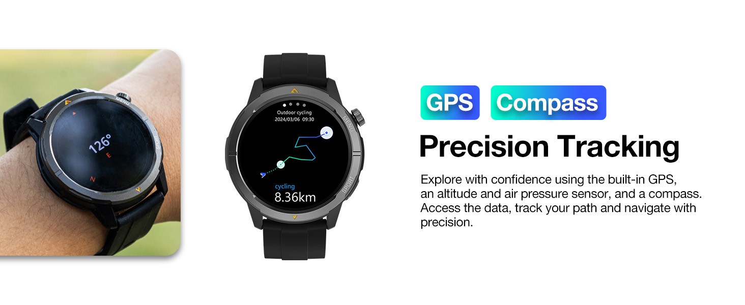 AGM Legion/Legion Pro Rugged Smart Watch GPS 5ATM IP68 Waterproof Smartwatch