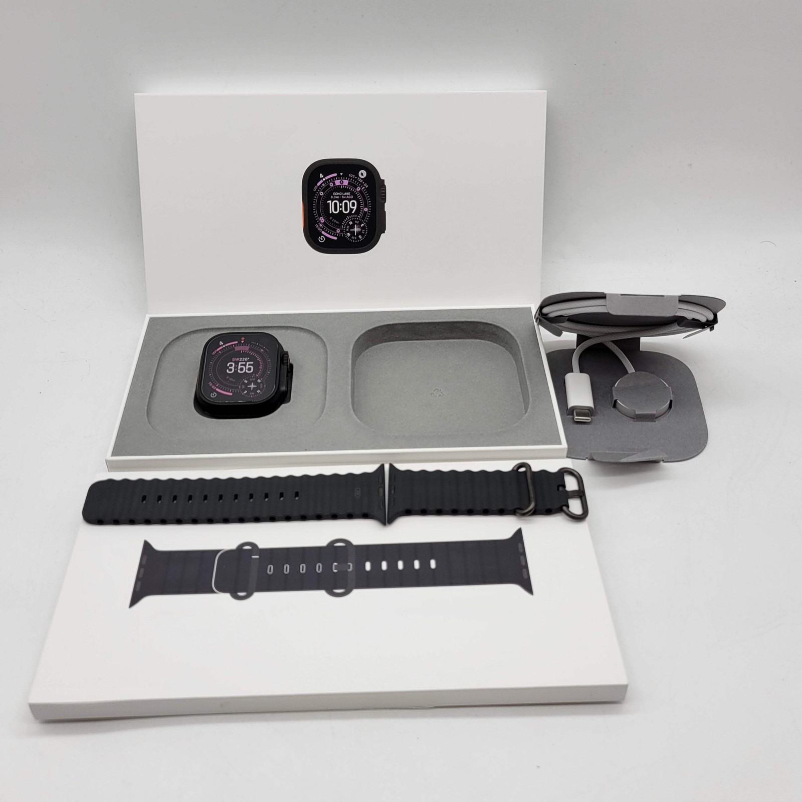 GPS Only Apple Watch Ultra 3 49MM Black Titanium Black Ocean Band MF0J4LW/A