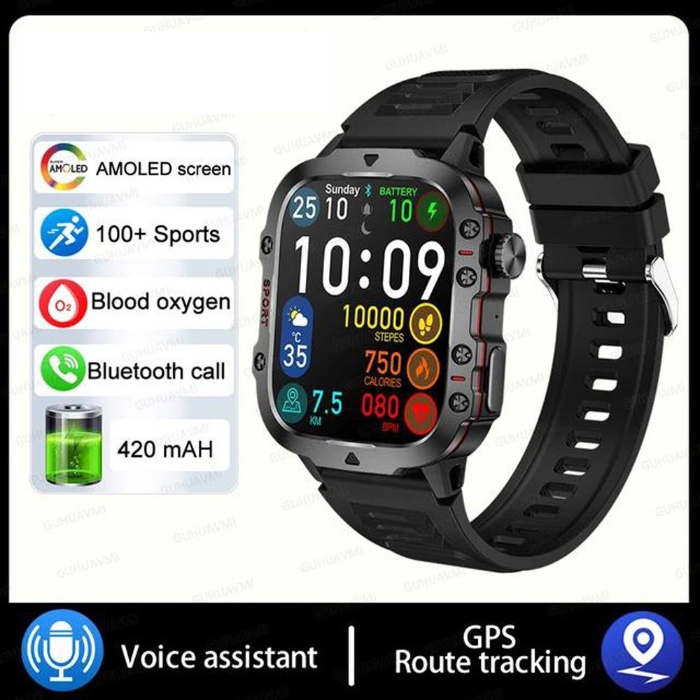 Smart Watch QX11 Bluetooth Military Tactical Rugged Sport Fitness Wristwatch Men