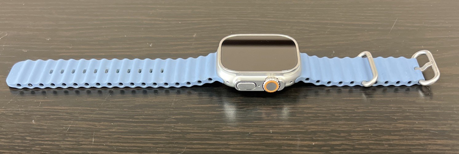 Apple Watch Ultra 3 (A3281) 49MM Silver Titanium GPS + Cellular w/Blue-Gray Band