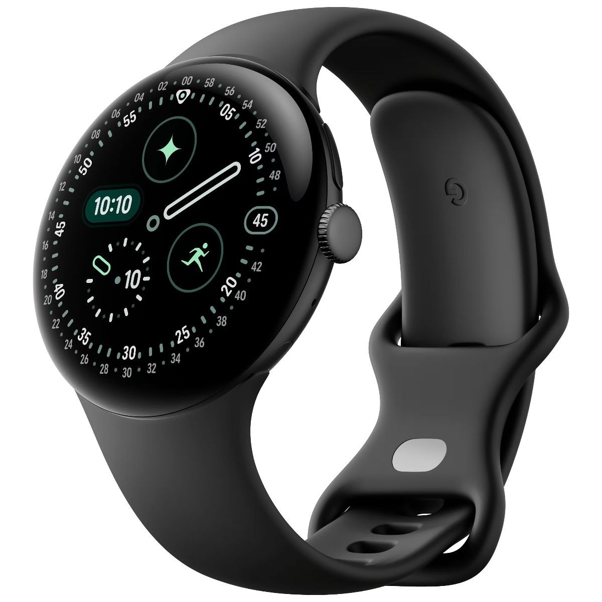 Google Pixel Watch 4 (45mm) LTE Smartwatch (G1KAW) Matte Black/Obsidian Band