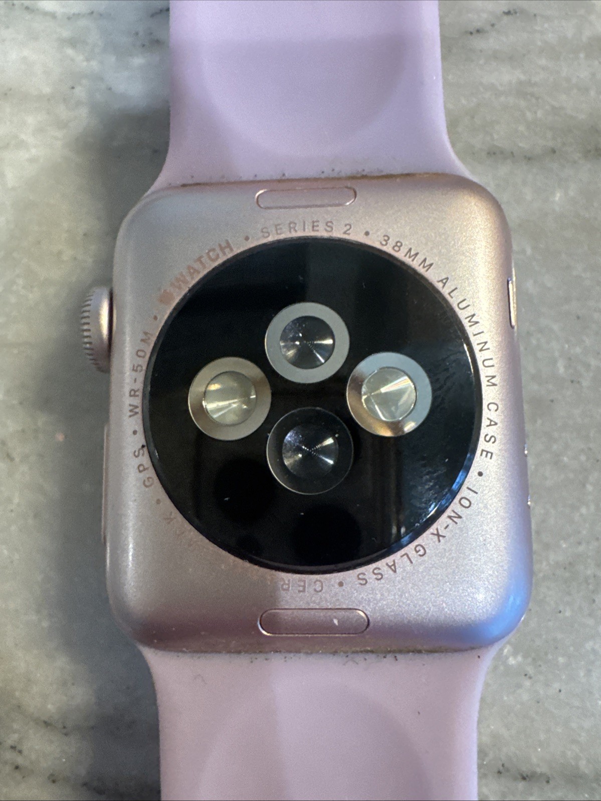 Apple Watch 2nd Generation 38mm Rose Gold LOCKED FOR PARTS REPAIR Pink