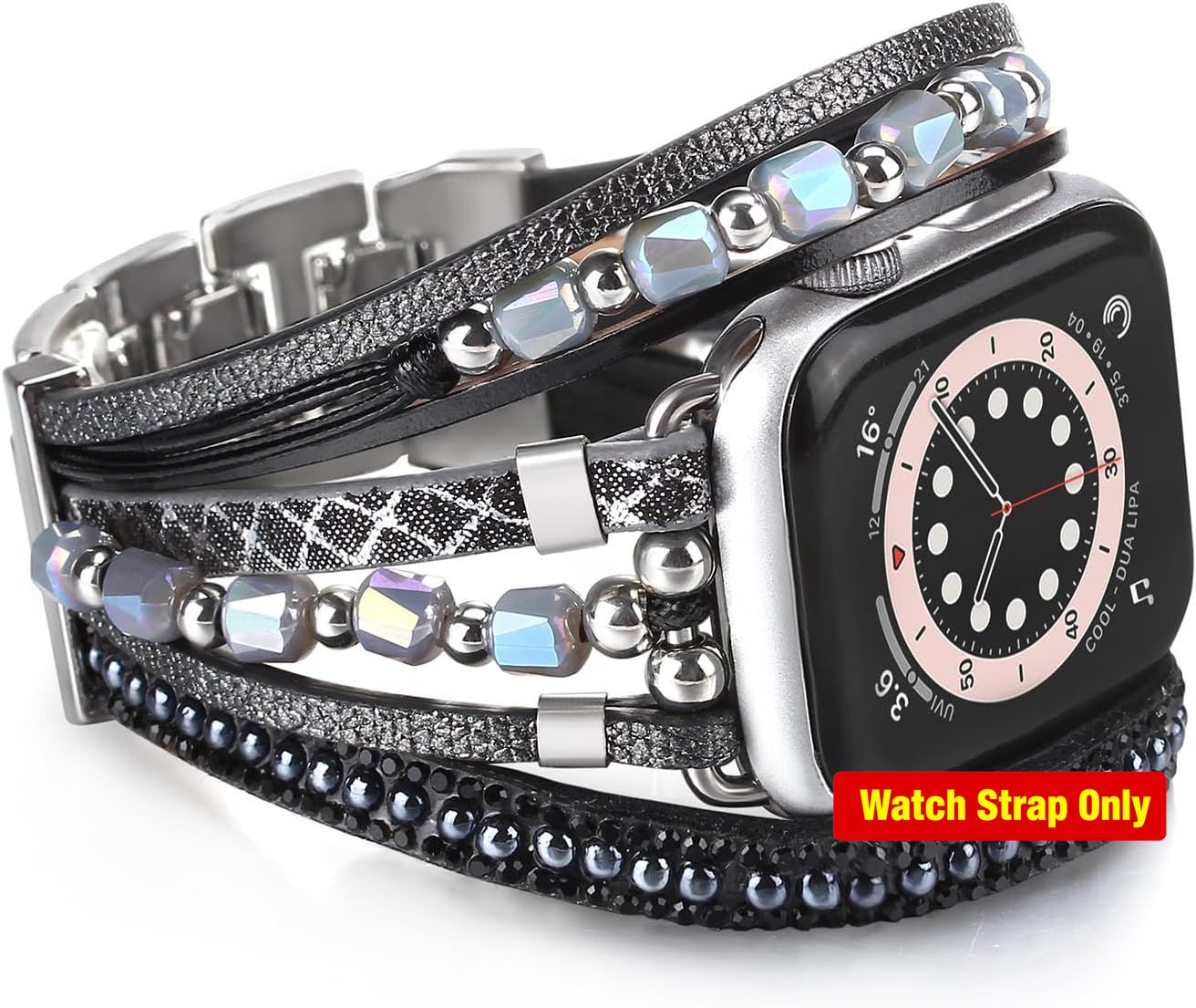 Handmade Beaded Strap Compatible with Apple Watch 38mm 40mm 41mm 42mm 44mm