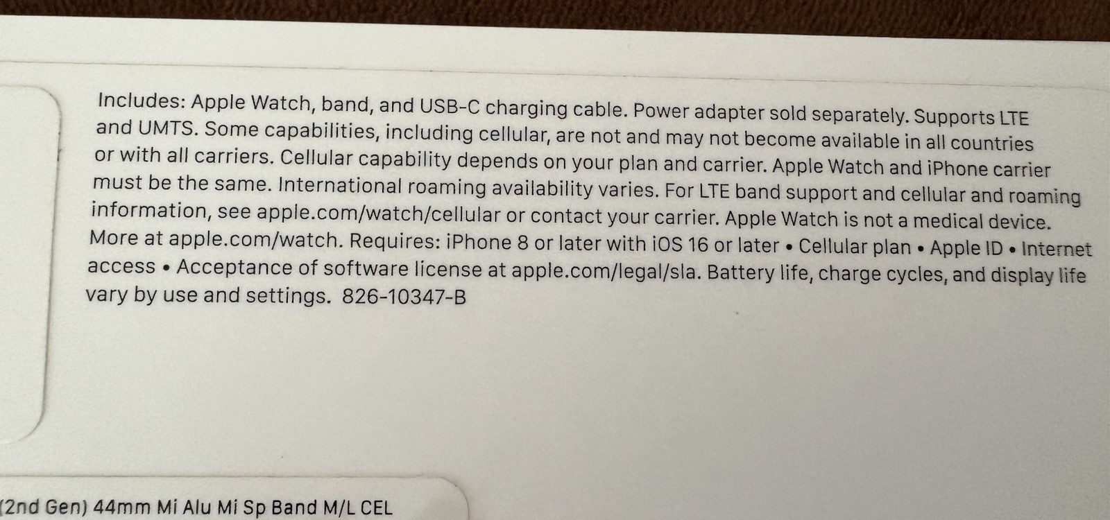 Apple Watch SE (2nd Gen) 44mm Midnight Aluminum Case With Midnight Sport Band