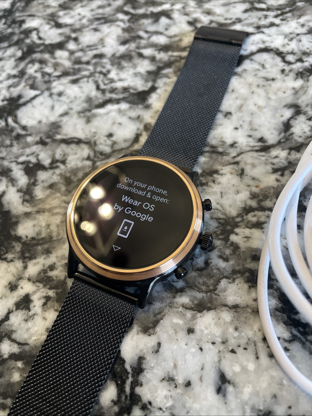 Fossil Stainless Steel Touchscreen Smartwatch, DW10F1 Steel Black Band Open Box