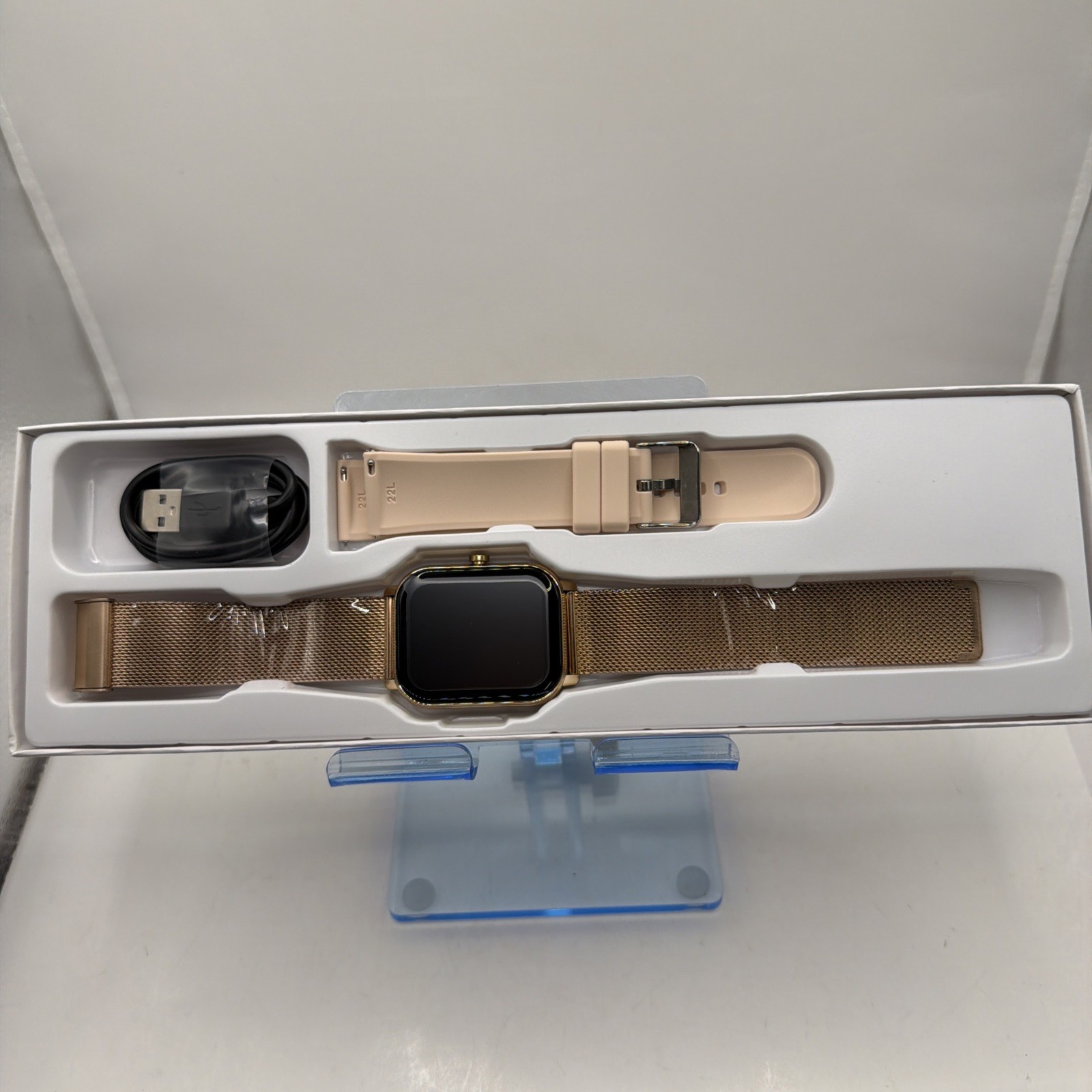 Smartwatch by Mingwear – for iPhone or Android Fitness Tracking/Waterproof Pink