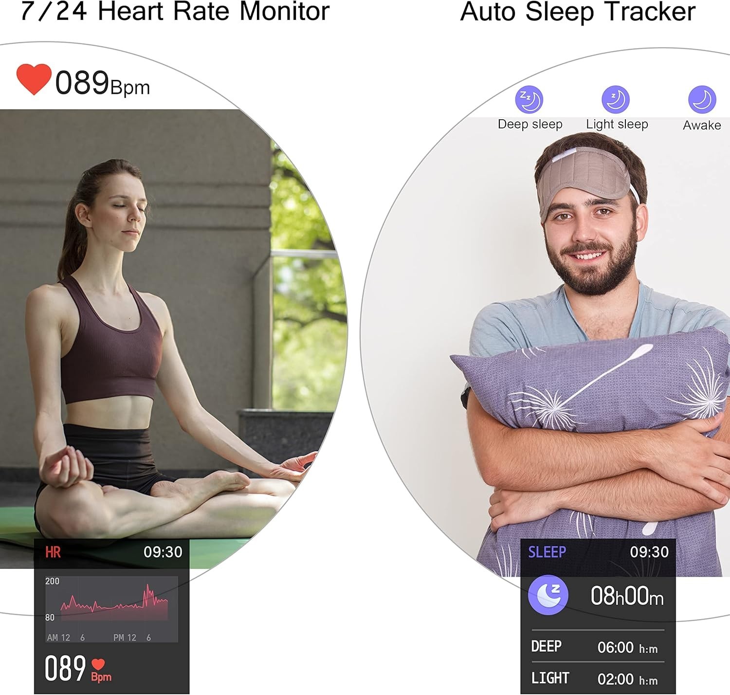 Smart Watch, Smartwatch with Blood Pressure, Blood Oxygen Monitor, Fitness Track