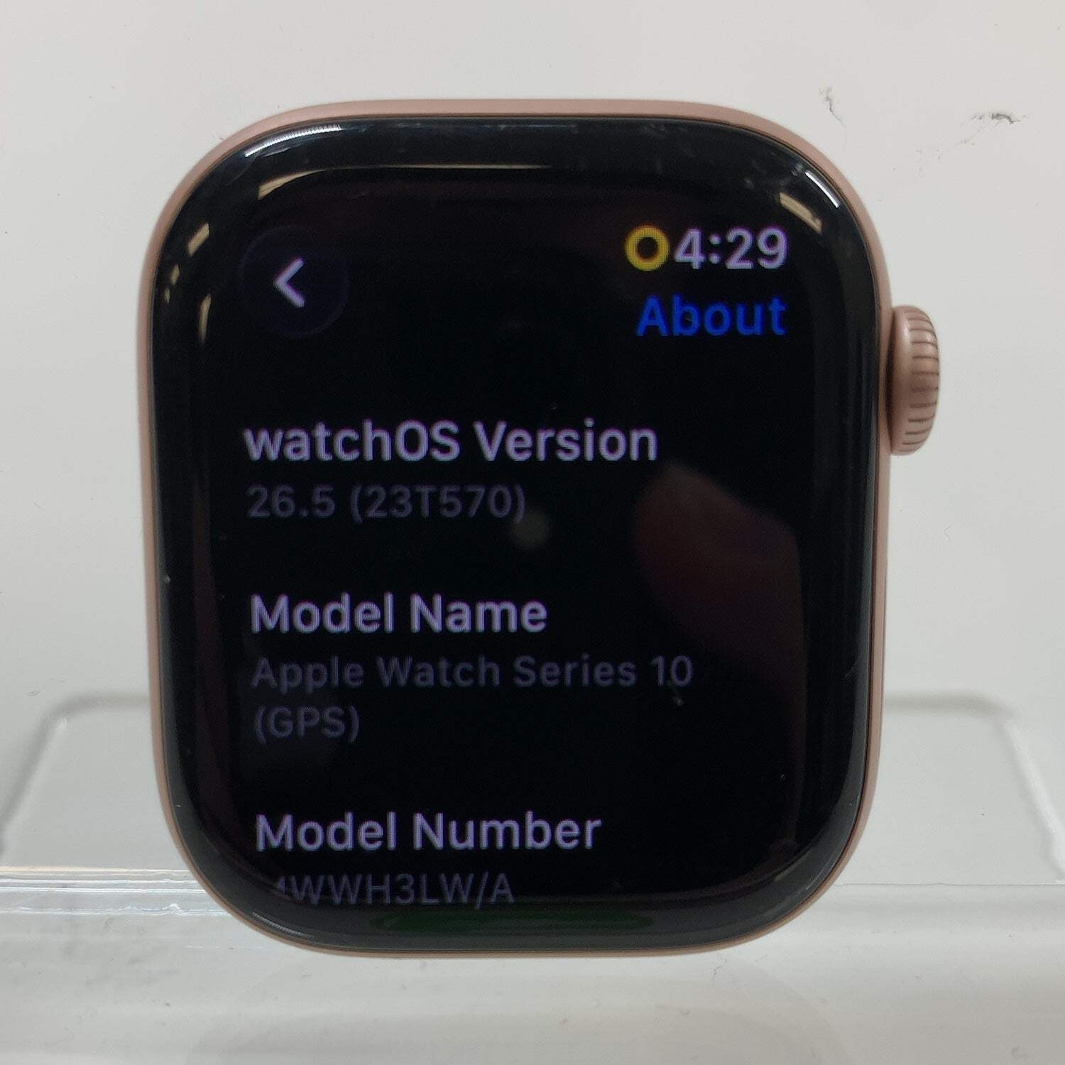 GPS Only Apple Watch Series 10 42MM Pink Aluminum MWWH3LW/A Face Only