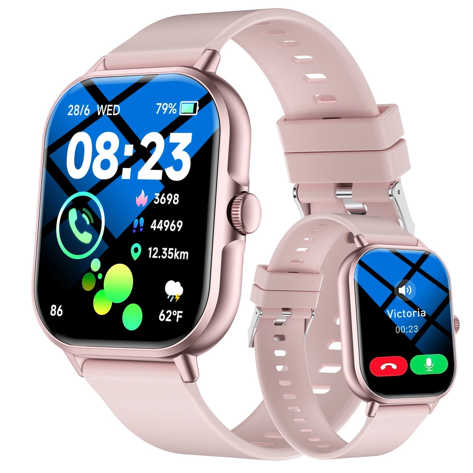 2.01” Smartwatch HD Display Bluetooth Call Fitness Tracker Smart Watch Gym Gift