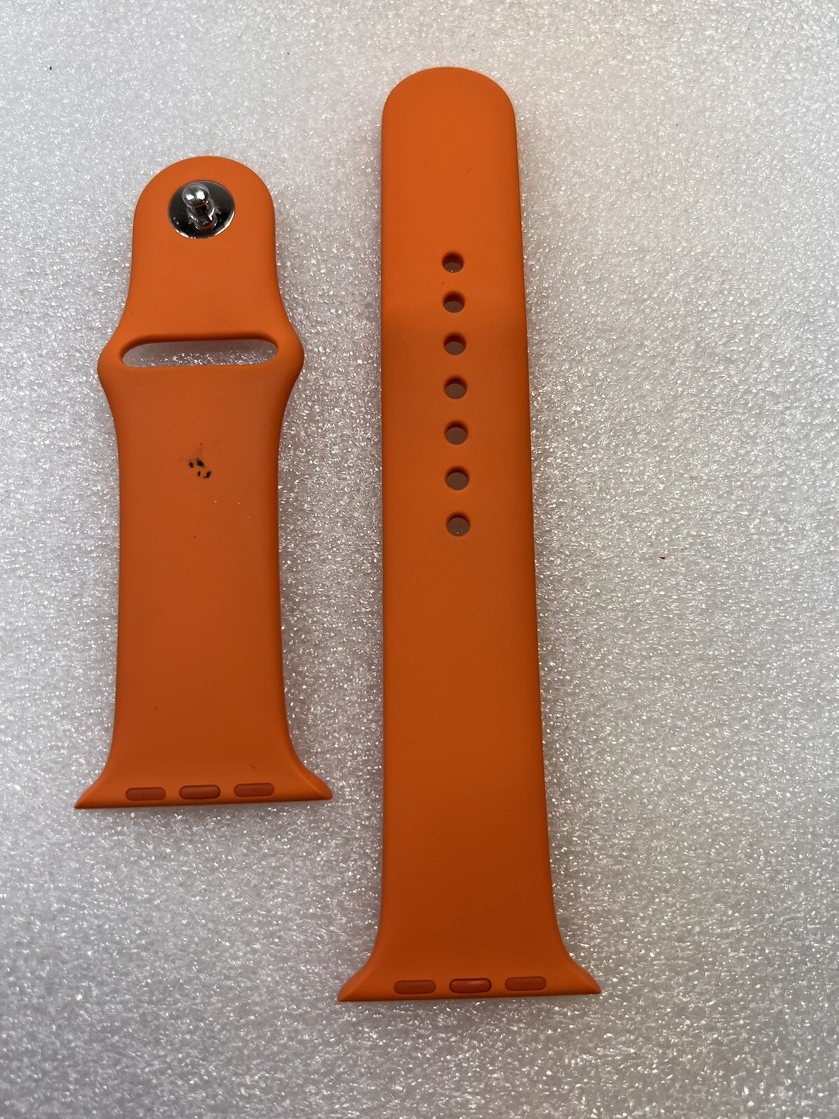 Used Genuine HERMES Apple Watch Series 7 45mm M/L Orange WATCH BAND ONLY!!!!