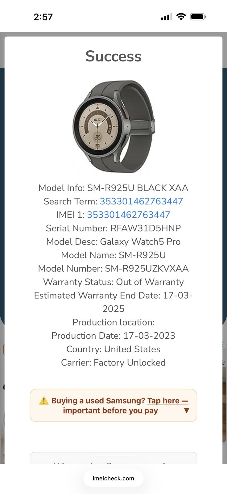 Samsung Galaxy Watch5 Pro 45mm Black Titanium GPS Unlocked 16GB Wear OS