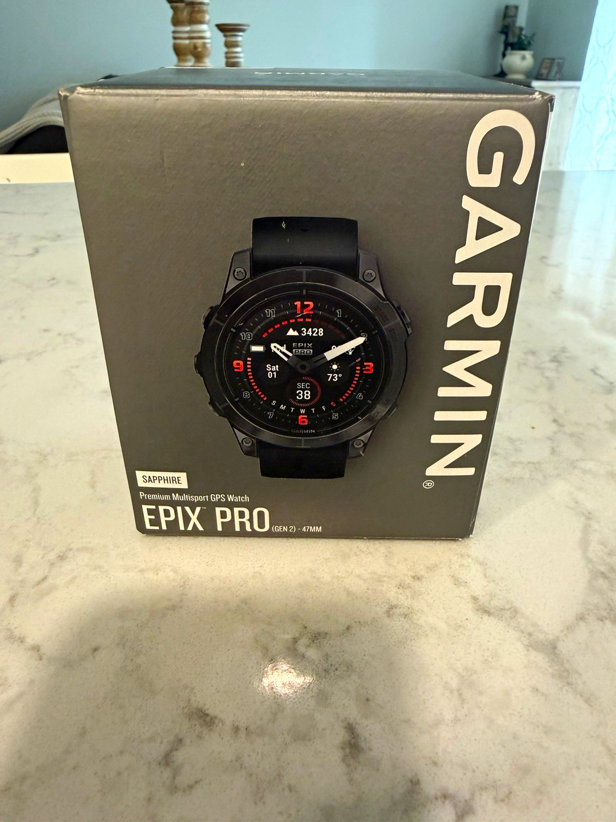 Garmin epix Pro (Gen 2) 47mm Sapphire Titanium Black Silicone Band GPS