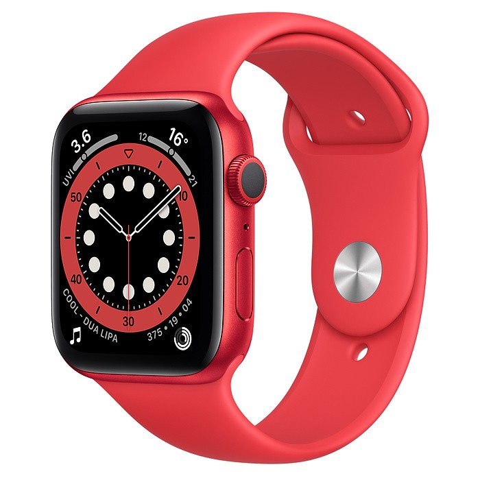 Apple Watch Series 6 44mm-Gps Aluminum Red+Red Sport Band-Imperfections