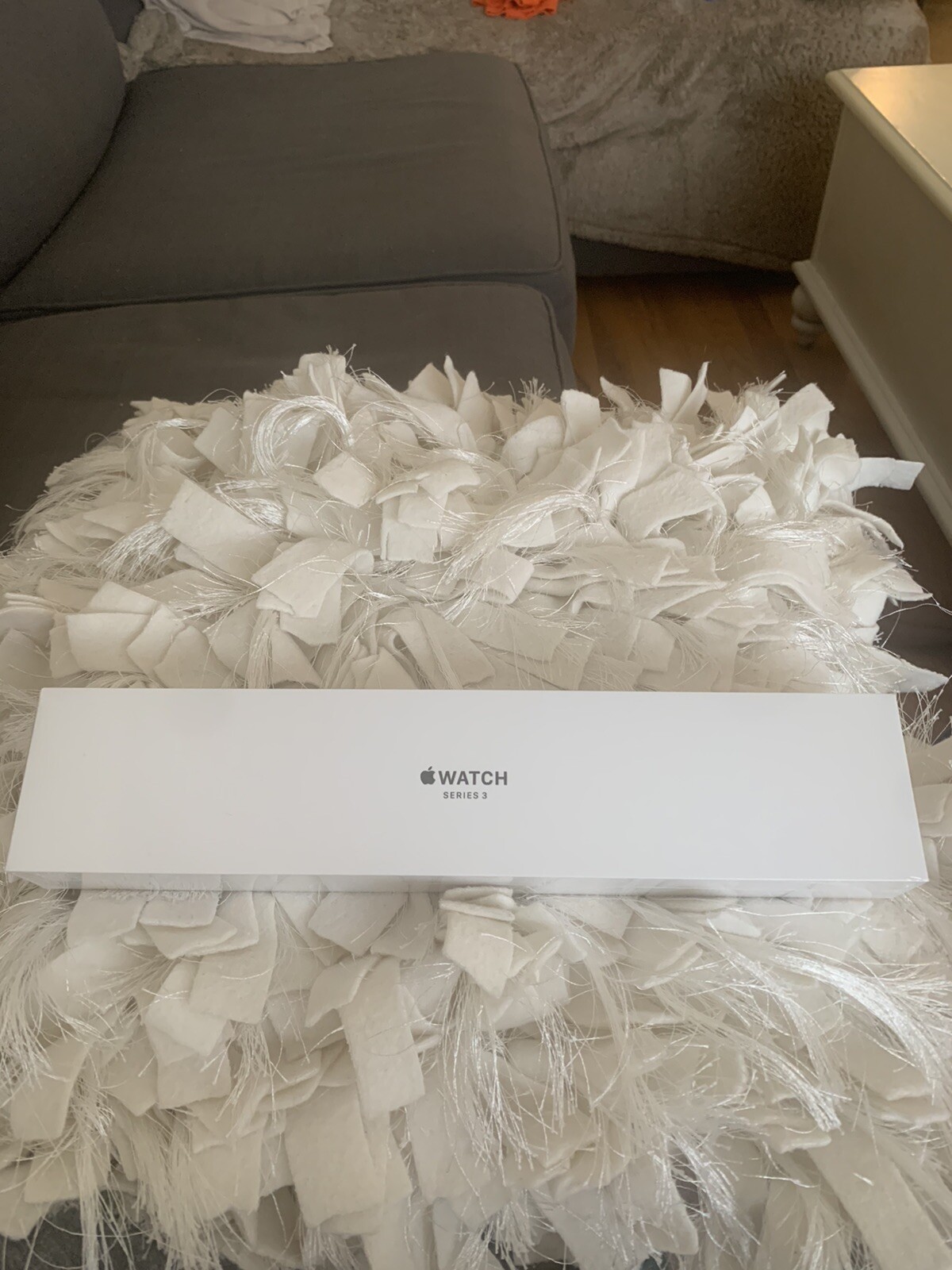 Apple Watch Series 3 38 mm Silver Aluminum Case White Sport Band Smartwatch -…