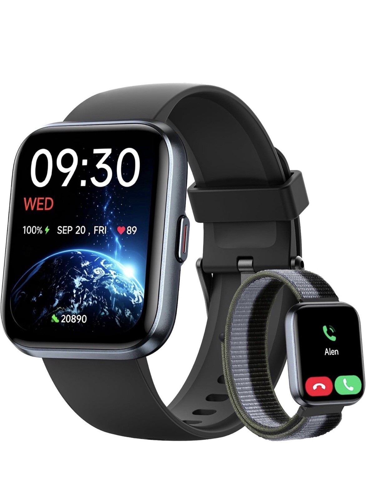 Woneligo Smart Watch for Women, 1.85″ Touch Screen Fitness Tracker, Waterproof