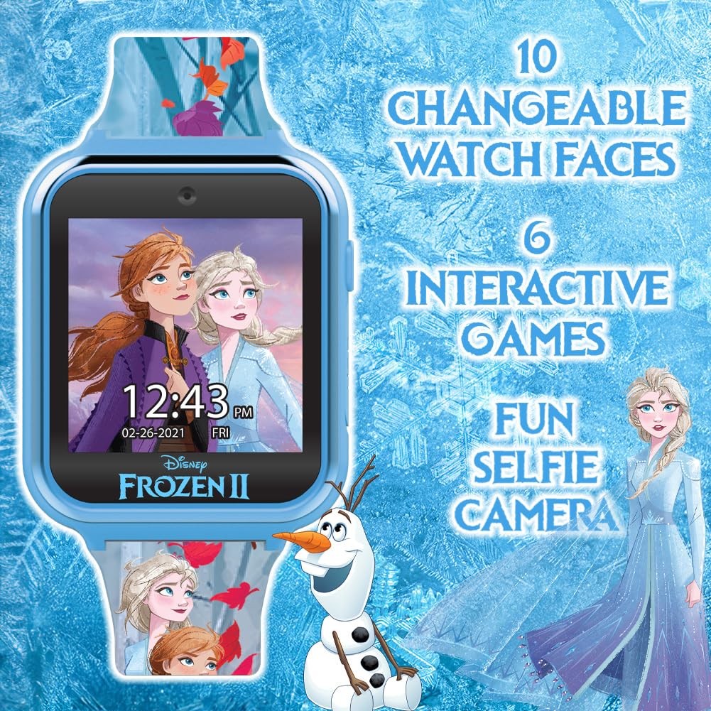 Frozen II Kids Smartwatch – Interactive Touchscreen with 10 KIDS, Turquoise 3