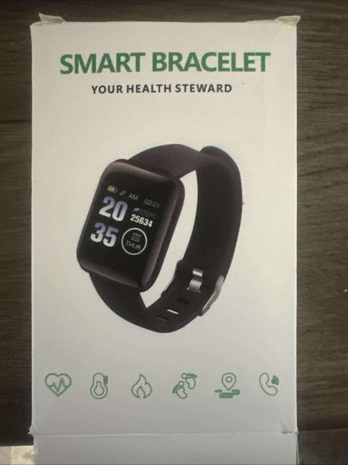 Smart Bracelet “Your Health Steward” Fitness Tracker/ Smart Health & HR Monitor