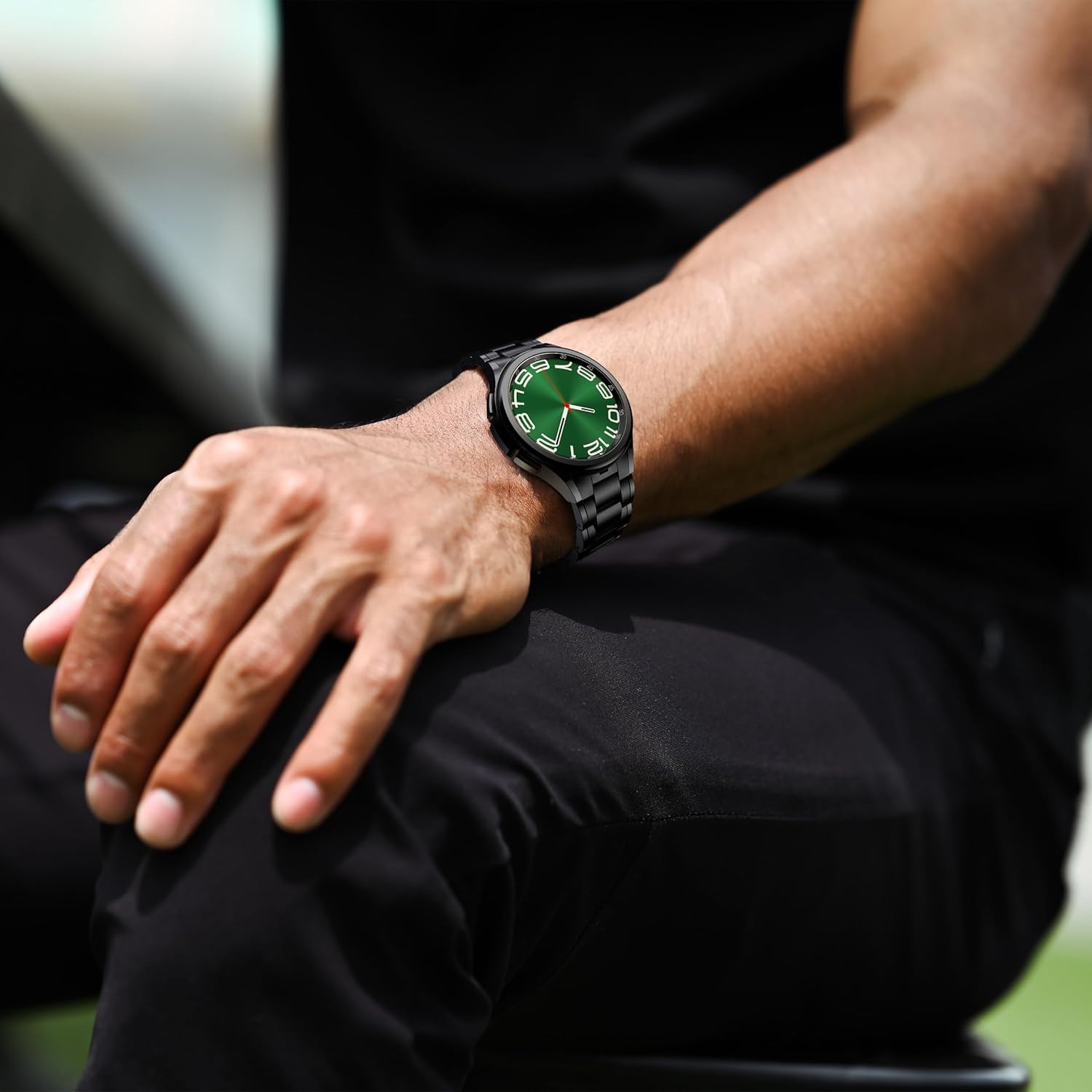 Solid Stainless Steel Strap Compatible with Samsung Galaxy Watch 6 Classic 47mm