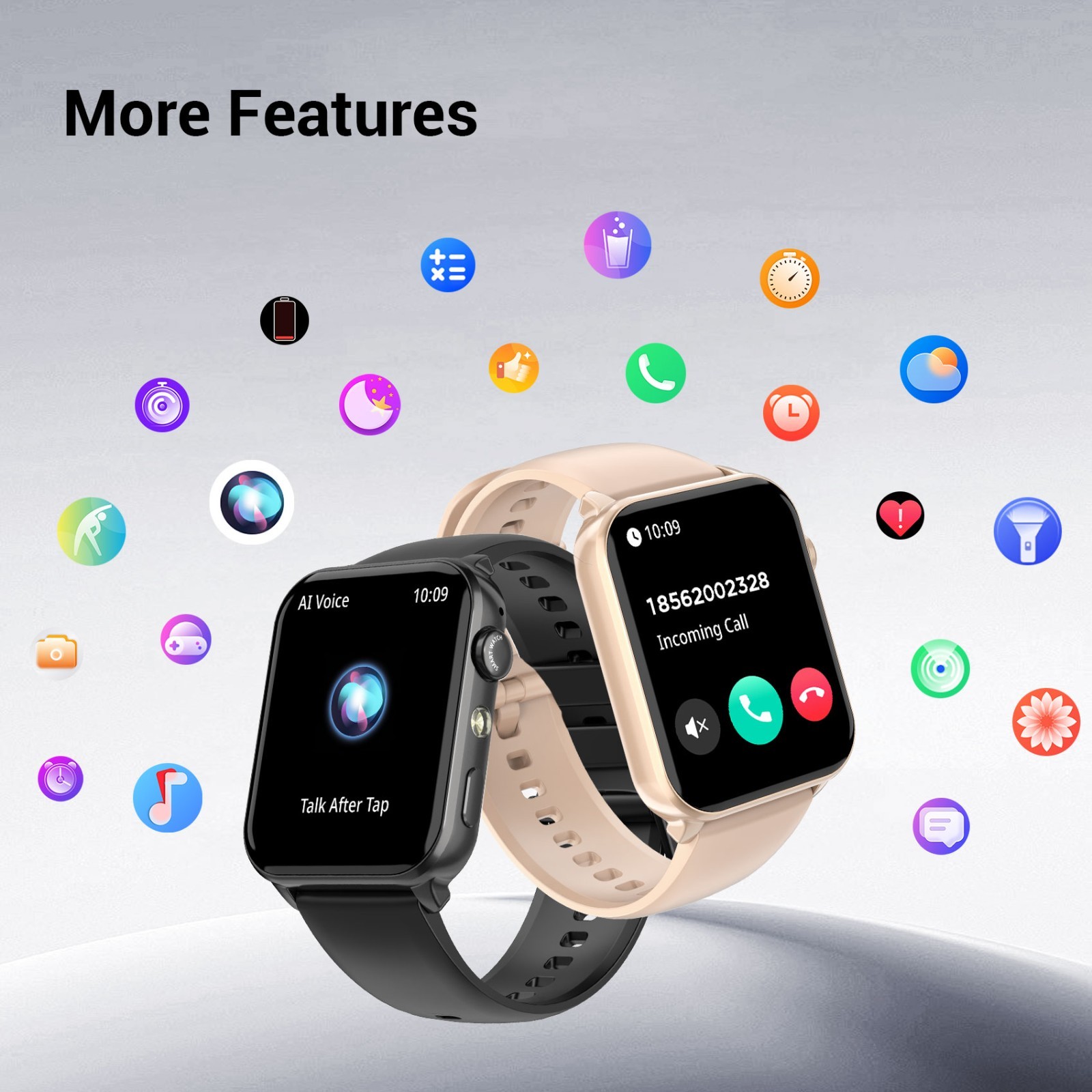 Smart Watch Men Sport Watch for Android with Blood Pressure Heart Rate Monitor