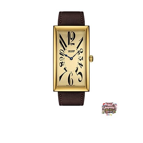 Tissot Heritage Banana Watch Unisex Champagne Dial Leather Strap T1175093602200