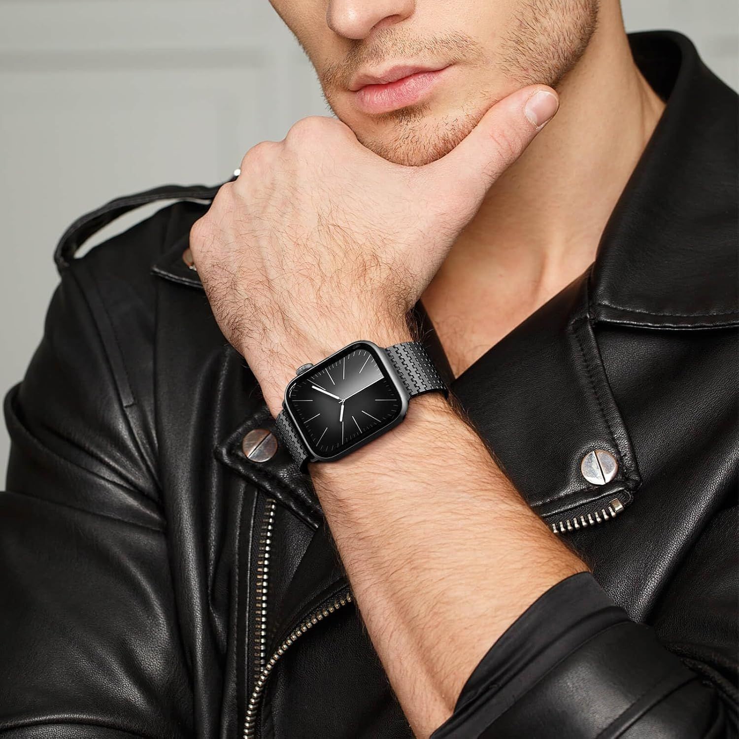 Stainless Steel Strap Compatible with Apple Watch Series 10 49mm Adjustable