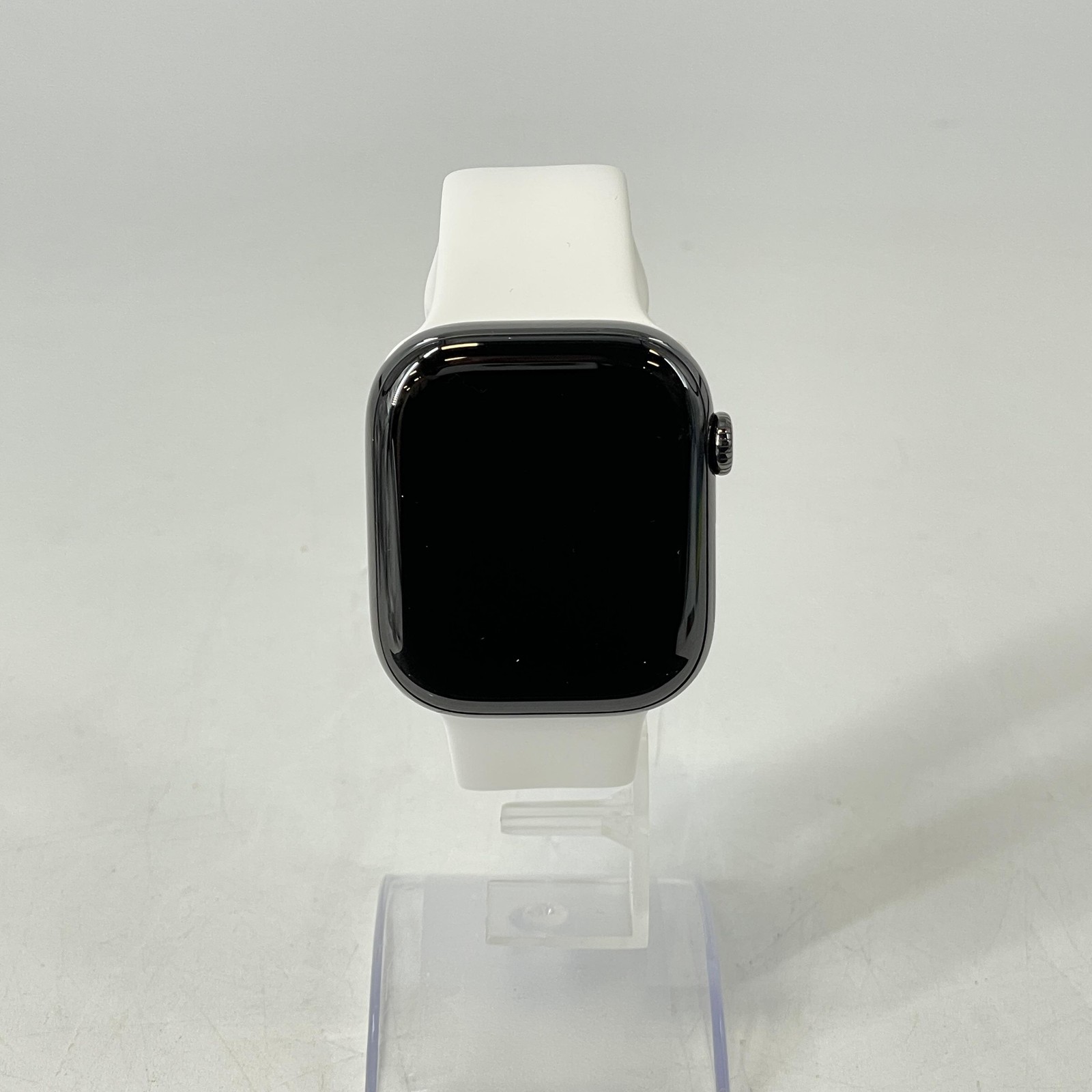 Apple Watch (Series 10) 46mm Slate Titanium (LTE) w/ White Sport Band- Excellent