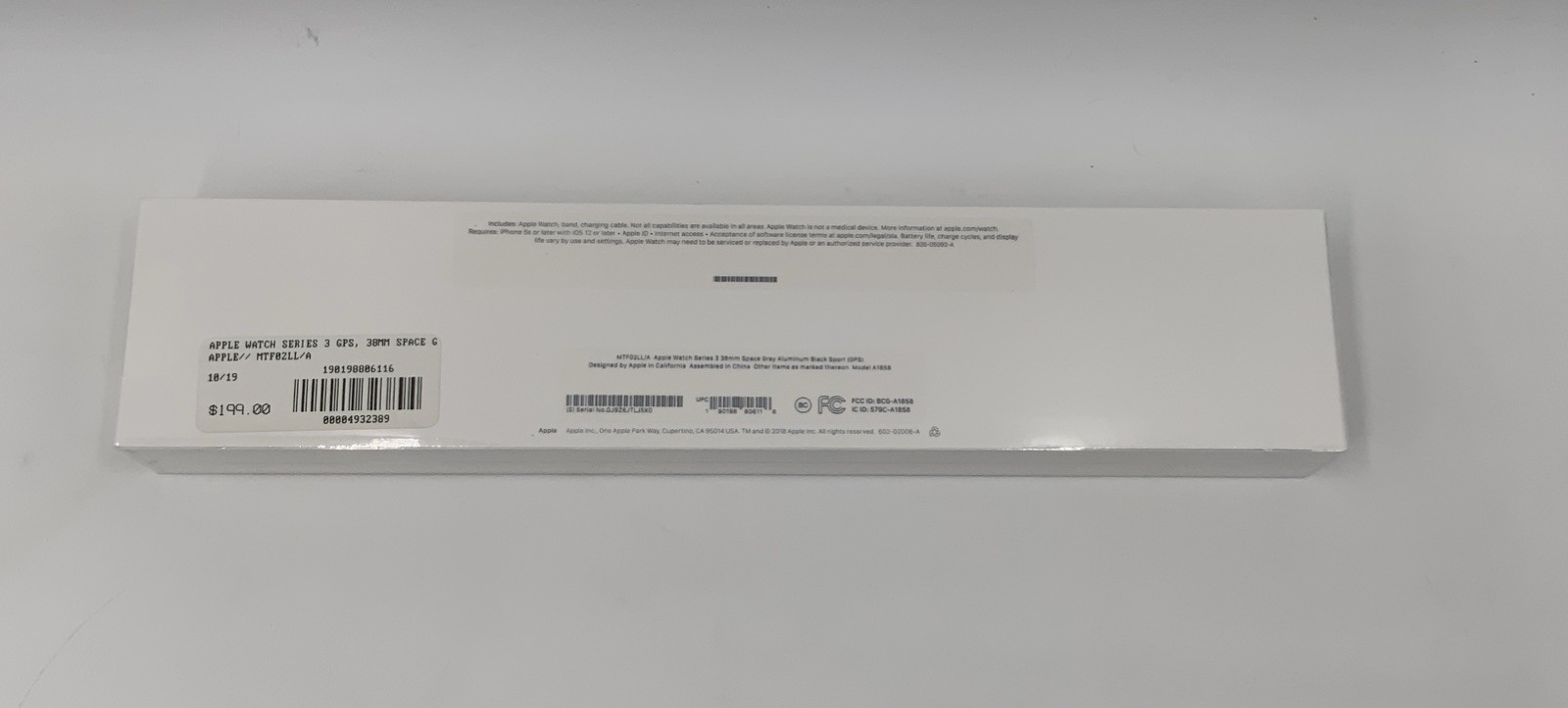 Apple Watch Series 3 38mm Space Gray Aluminum Case Smartwatch New Factory Sealed