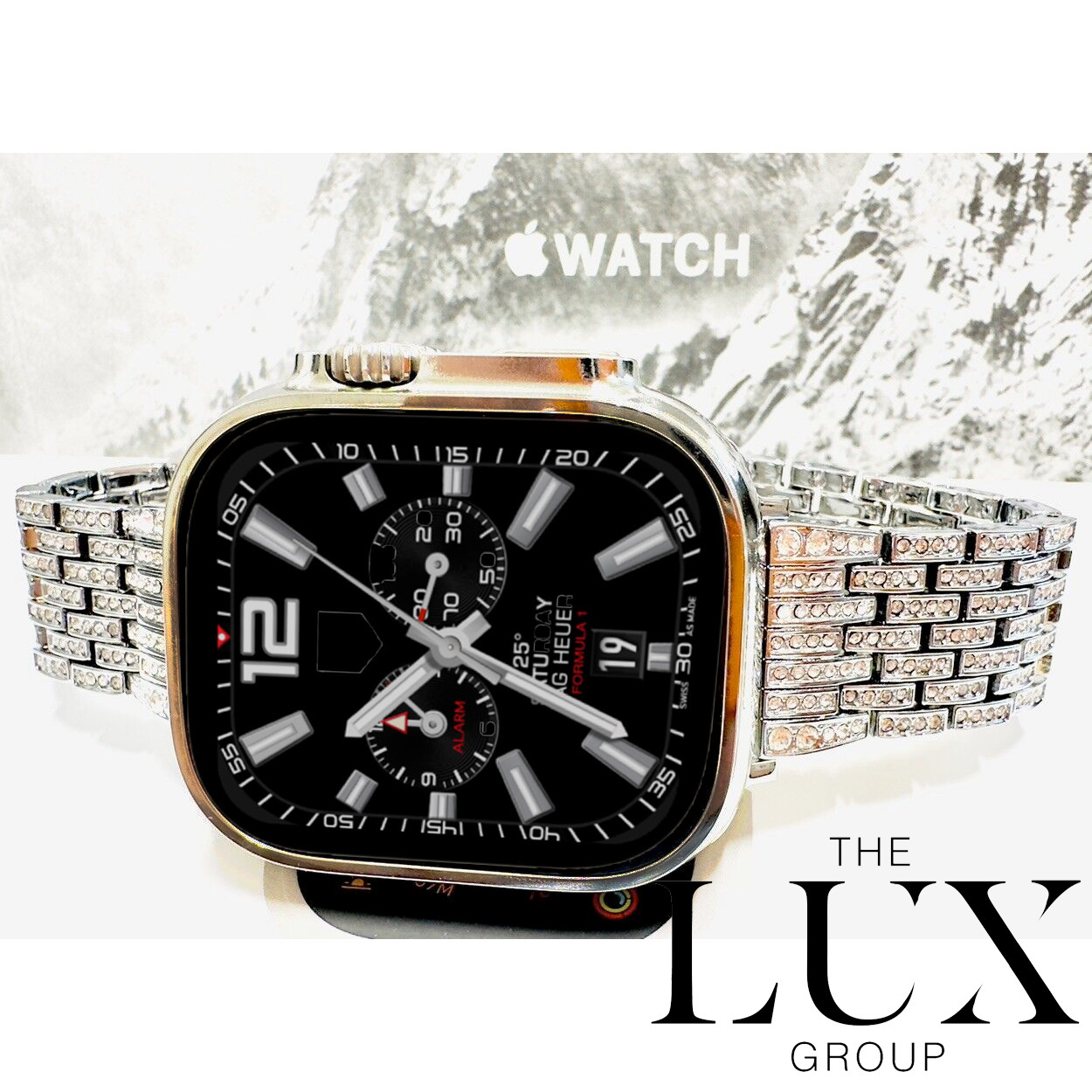 Apple Watch Ultra 2 49mm Diamond Polished with Rhinestone Bracelet Custom